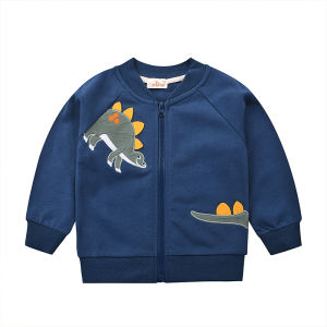 Kids High Quality Jacket Cotton Dinosaur Long Sleeve Coat Sweatshirt for Boys 1-9 Years Old