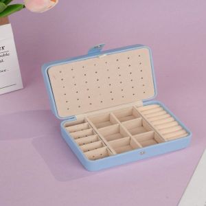 ETQT High-end Portable Jewelry Storage Box Exquisite Large Capacity Buttoned Jewelry Organizer Box Versatile Dustproof Travel Jewelry Bag for Women