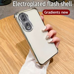 Luxury Plating Case For Honor 70 Pro 80 Pro 90 Pro 90GT 90 Lite 70 Lite 90 Smart Clear Shockproof Camera Protection Cover