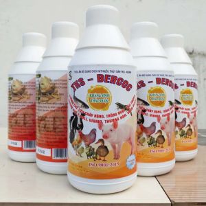 TKS-BERCOC Kháng Sinh Thảo Dược Phòng Trừ Tiêu Chảy Viêm Ruột Cầu Trùng Cho Vật Nuôi Và Thủy Sản - Chai 1 Lít