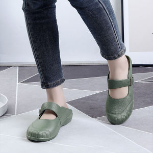 LKShoes พร้อมส่ง โกดังไทย รองเท้าแฟชั่นสำหรับผู้หญิง แบบคัทชู เปิดส้น แต่งดีเทลเข็มขัด สีทอง ดูดีสุดๆ มีให้เลือก 4 สี จะใส่เที่ยว ใส่ทำงาน หรือใส่ออกงาน โอกาสไหนๆก็พร้อมมม