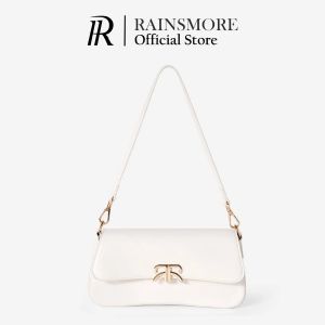 RAINSMORE-Baguette Bag-Tas Selempang Wanita Fashion Tas Sling Bag Wanita PU Leather Shoulder Bag Wanita Aesthetic Tas Bahu