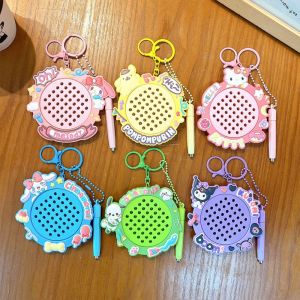 X MOM BABY อะคริลิค ที่จับกุญแจกระดานวาดภาพ คลายเครียด ซานริโอ ชาร์มกระเป๋า ใหม่ ด้วยลูกเหล็ก จี้กระเป๋านักเรียน สำหรับเด็ก