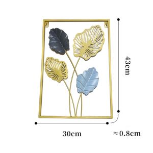 HPVDBP Creative Luxury Nordic Style Wall Hanging Decor Living Room Easy to Use Home Decoration Handicraft Iron Arts Crafts Ginkgo Leaf Ornaments Leaves Sculpture Ornaments