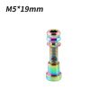MUSASI Hợp  Titan Bu lông Titan Bạc Đen Vàng M5x17mm m5x19mm Đai ốc xe đạp  Đạp xe Bu lông thân hợp. 