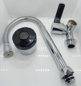 KRAN SINK FLEXIBLE LEHER ANGSA/KRAN FLEXIBLE TAP KITCHEN/KRAN AIR FLEXIBLE LEHER ANGSA CUCI PIRING DAN WESTAFEL CUCI TANGAN - TANAM TEMBOK ½ INCHI