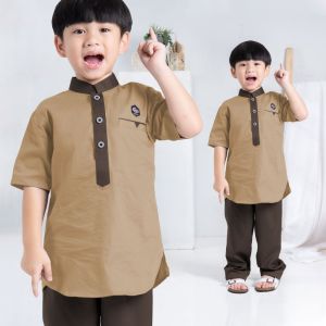 Baju Koko Anak 1-8 Tahun Setelan Anak Laki-Laki - StyleKids Elvano Pendek
