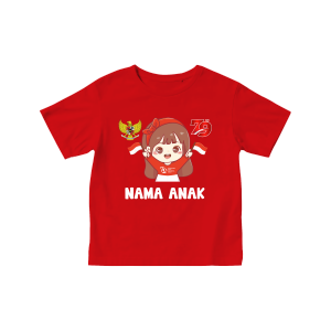 [GRATIS NAMA ANAK] VOL2 Baju kaos kemerdekaan anak laki laki perempuan usia 1-10 tahun / kaos anak costum nama / kaos anank free nama