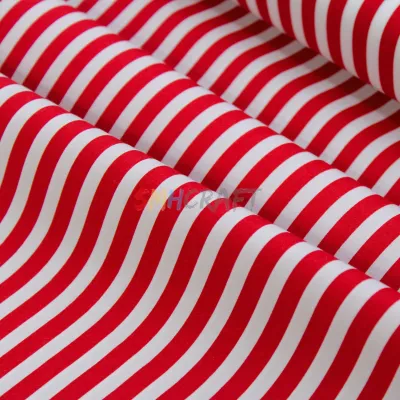 100% Cotton Poplin Fabric – Stripe Fabric