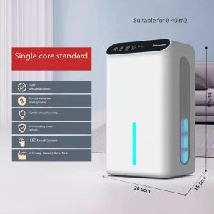 เครื่องลดความชื้นแบบพกพา2500มล. เครื่องลดความชื้นแบบรวมพร้อมรีโมทคอนโทรลมินิจอแสดงผลดิจิตอลอัจฉริยะเครื่องลดความชื้นในครัวเรือนเครื่องฟอกอากาศไร้เสียงสีไฟกลางคืนเครื่องลดความชื้นและอบแห้ง