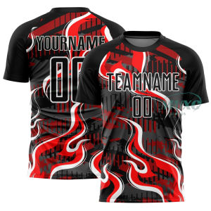Jeans Fritz Custom Team Name 00 Flame Stripe Dri Fit Jersey Breathable Sports T-Shirt COD Fast Delivery