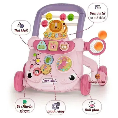 (Cho bé dưới 75cm) Tập Đi Đa Năng Cho Bé Xe Tập Đi Chống Lật Chống Trượt Xe Tập Đi Chống Vòng Kiềng Trẻ Em 5in1