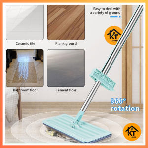 ไม้ถูพื้นเเบบบิดน้ำในตัว ผ้าไมโครไฟเบอร์ ใช้งานสะดวก รุ่นผ้าหนาพิเศษ ซับน้ำแห้ง ด้ามสแตนเลส แข็งแรง KT959 พร้อมจัดส่งในไทย