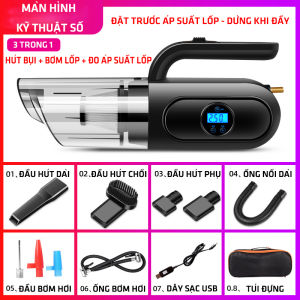 Máy hút bụi kèm bơm lớp oto Hút bụi đa năng tiện lợi động cơ công suất cao lực hút mạnh-Bảo hành 12 tháng