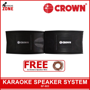 Crown BF 803 / 300 Watts Speaker / Karaoke Speaker  / Crown BF 803 Speaker /  with 2 Speaker Wire 5 Meters