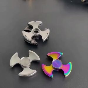 Stainless Steel Fidget Spinner Kung Fu Whirlwind Finger Spinner Precision Rotating Power Long-Lasting Stress Relief Toy