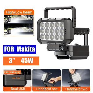 18V Li-Ion Battery 15 Beads Working Light Outdoor Emergency LED Lighting for Makita Camping Lamp