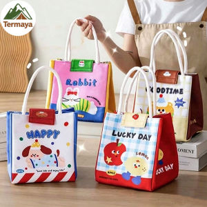 Termaya Cute Cartoon Lunch Insulation Bag Large Capacity Portable Outdoor Picnic Insulation Storage Bag