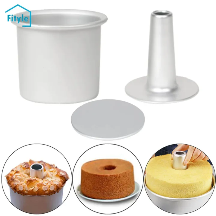 Fityle Mini Chiffon Cake Pan Baking Tray Removable Hollow Chimne