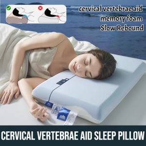 Cervical Vertebrae Aid Sleep Pillow Slow Rebound Comfortable Memory Foam Sleep Pillow Cervical Orthopedic Neck Massage Bed Pillow