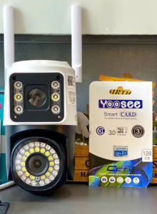 Camera yoosee 2 mắt ngòai trời chống nước xoay 360 phân giải 15MP