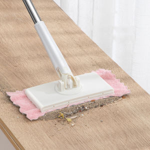 Hands-Free Mini Mop Automatic Cloth Changing Hands-Free Mini Mop With 360°Rotating Head Wet And Dry Flat Mop