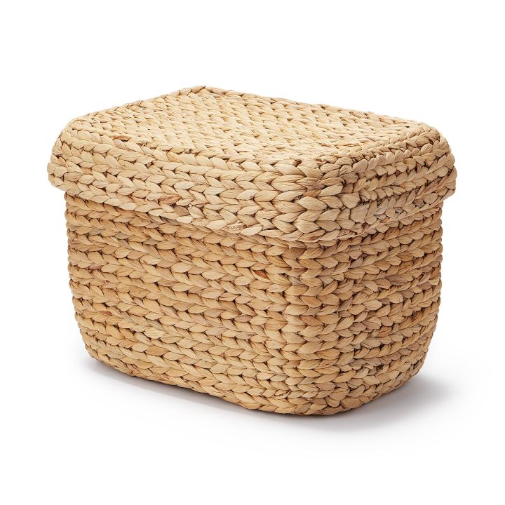 MUJI Water Hyacinth Basket With Lid Rectangle L Lazada