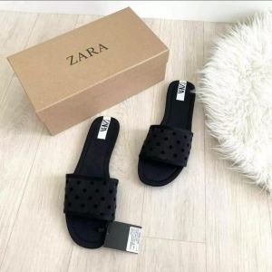 Brand Rasa Lokal - SANDAL TEPLEK + BOX ZARA - Small Size & Big Size - ZR Dot Teplek - SANDAL BIG SIZE - Sandal Big Size Wanita - Sendal Dewasa Perempuan