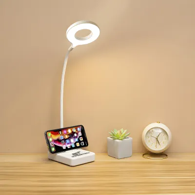 Lampu Belajar Lampu Meja Lampu LED Touch Screen Charge Berbentu Oval Ring - QS-1313