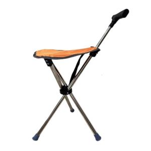 Regulable Trekkings Rod With Detachable Seats Outdoor Folding Cane with Chair Multifunctional Nonslip Cane