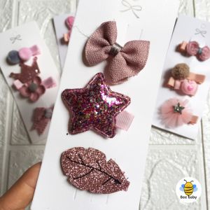 Set Kẹp Tóc Kim Tuyến Xinh Xắn Phong Cách Hàn Quốc Cho Bé Gái - Gelu Kids-PK056