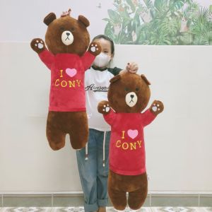 (TẶNG COCA) ĐỒ CHƠI LOẠI MỊN GẤU BÔNG GẤU BROWN SIZE LỚN 80CM