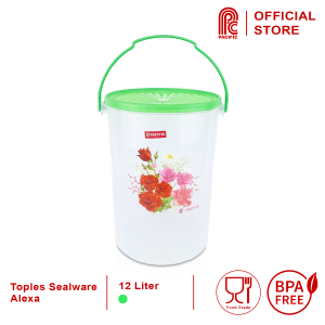 PACIFIC Alexa Sealware Bulat Toples Plastik Food Container Wadah Makanan 12 L