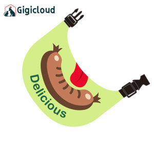 Gigicloud chó cưng Yếm trẻ em ngon Mô Hình Xúc Xích Bandana Yếm không thấm nước vui đạo cụ chụp ảnh quà tặng cho Chó mèo