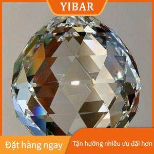 YIBAR Đèn chùm treo pha lê trong suốt 30mm 40mm đồ trang trí đèn chùm treo rèm tự làm hình lăng trụ