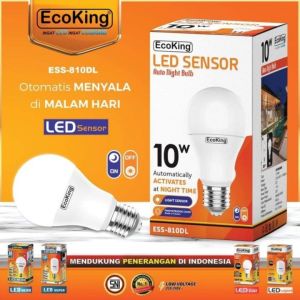 Lampu Bohlam LED Sensor Cahaya Otomatis Malam Ecoking 10 12 18 25 35 45 Watt