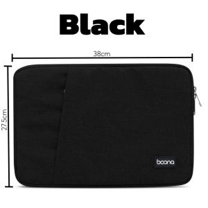 Laptop Sleeve Case 13 14 15 15.6 Inch Shock Resistant Padded Soft Lining Zipper Closure Front Pocket Work Travel