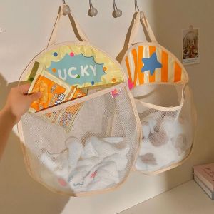 JVKISX Hanging Socks Net Storage Bag Wall Mounted Cartoon Underwear Storage Pouch Breathable Visual Pocket Bathroom Mesh Bag Shower Toy