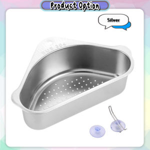 [Datz] Stainless Steel Triangular Drain Basket Kitchen Filter Sink Hanging Strainer 三角沥水篮 Penapis Sinki - KW108