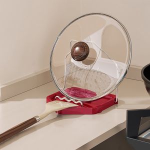 INGER Gấp lại Giá đỡ nắp nồi Thép không gỉ Chống gỉ Kệ đựng nắp nồi Bền bỉ Tiết kiệm không gian Giá đỡ thớt cho nhà bếp