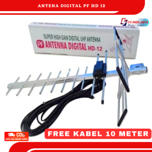 Antenna PF Digital HD-12 High Gain Outdoor Antena + Free Kabel 10 meter