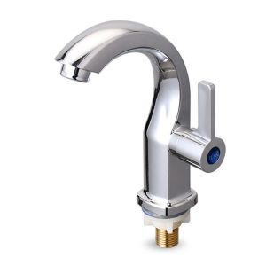 YANGS Single Cold Bathroom Basin Faucet Multifunction Modern Single Lever Hole Tap Durable Anti-corrosion Deck Mounted Sink Faucet Kitchen