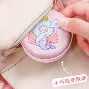 （随机发送）可爱迷你零钱包硬币卡通耳机包随身携带小巧礼品圆形简约收纳盒