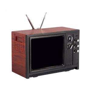 1/12ทีวีโบราณขนาดเล็กบ้านตุ๊กตาอุปกรณ์เสริมการแสดงฉากที่มีรายละเอียดสมจริงสำหรับนักสะสมและผู้ที่ชื่นชอบโมเดล