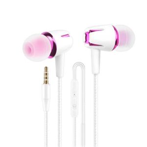 Universal 3.5mm Wired Noise Cancelling Stereo In-ear Earphone Phone Headset with Mic Compatible with IPhone Huawei Xiaomi Samsung