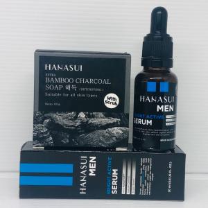 Paket Pemutih Kulit Wajah Pria Hanasui Men Serum Skincare Pria Pemutih Kulit Wajah Penghilang Jerawat Pria Sabun Pemutih Kulit Wajah Pria BPOM Alami Cepat Halal
