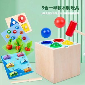 Hộp Gỗ Montessori 8 Trong 1 Đập Bóng Thu Hoạch Cà Rốt Câu Cá Ghép Hình - Đồ Chơi Giáo Dục Sớm Cho Bé