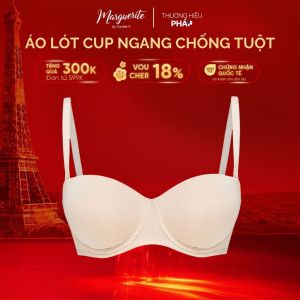 Áo ngực nữ Cup ngang Marguerite nâng vừa mút vừa có gọng có thể mặc tháo dây chuẩn an toàn quốc tế OEKO-TEX từ Corèle Pháp - 12132B