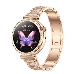 Rainbuvvy T101 2-in-1 Wireless Earphone Smart watch 1.43-inch AMOLED round screen Full Touch Square Screen Bluetooth call IP67 Waterproof Smartwatch For Women