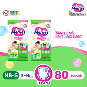 Merries Good Skin Pants Popok Bayi Baru Lahir NB-S40 x2 (3-8kg) isi 80 pcs